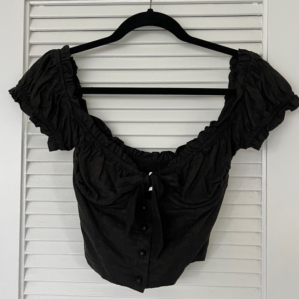 Princess Polly Black Bustier Top